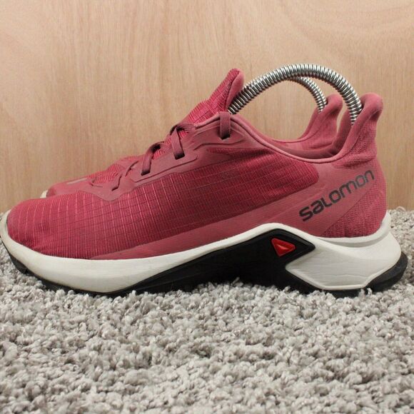 Salomon Alphacross 3 Trail Running Shoes Womens 6 Red Mesh Outdoor Athletic - Picture 6 of 14